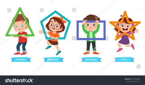 Cute Kids Learn Basic Shape Math Stock Vector (Royalty Free) 1517559803 | Shutterstock