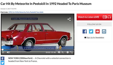 In The News - The Peekskill Meteorite Car