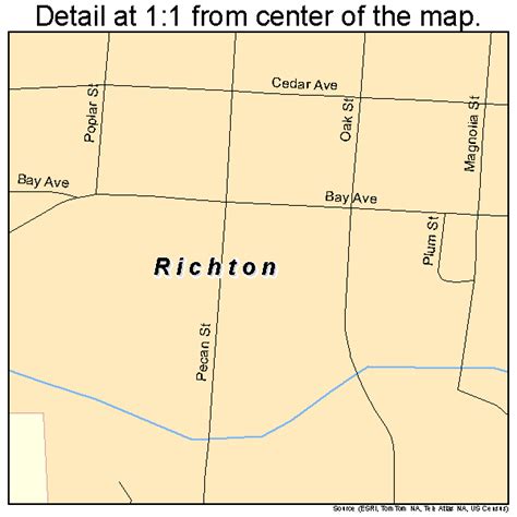 Richton Mississippi Street Map 2862480