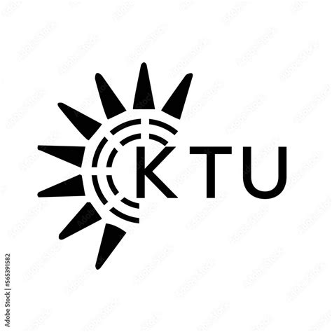 Vecteur Stock KTU letter logo. KTU image on white background and black ...
