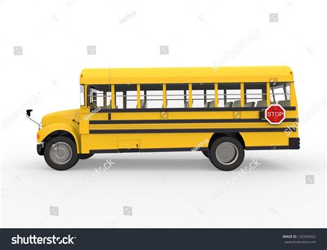 School Bus Isolated On White Background Stock Illustration 132349442 ...