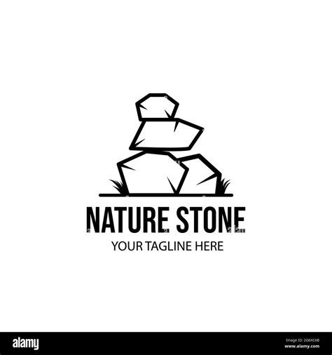 stone logo vector design balance,illustration stone logo vector Stock ...