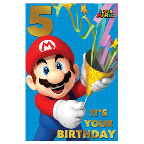 Super Mario Bros 5th Birthday Card | ubicaciondepersonas.cdmx.gob.mx