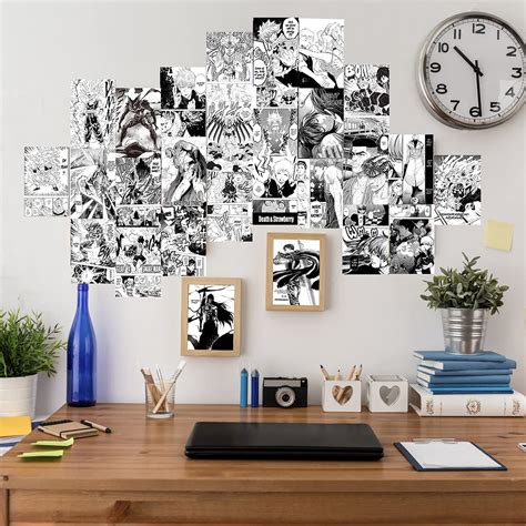 Manga Wall Collage Kit Anime Room Decor 60 PCS Anime Manga Aesthetic Wall Decor Manga Panels for ...