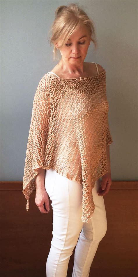 Natural Linen poncho knitted by JPalKnits | Etsy clothes, Knitted ...