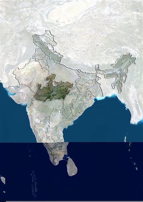 Madhya Pradesh, India, satellite image Photograph by Science Photo Library