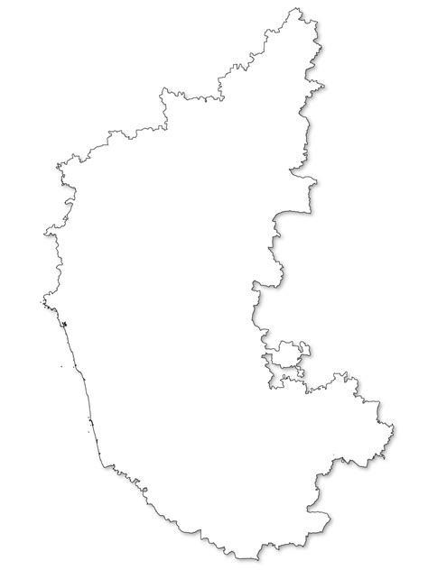 Karnataka Outline Map | Karnataka Blank Map HD