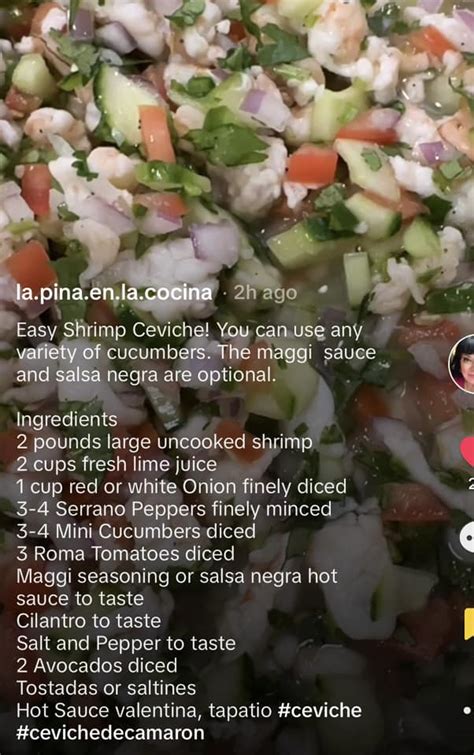 Easy Shrimp Ceviche!! This was dinner tonight! | La Piña En La Cocina | Jerry Demara · La Vida ...