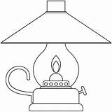 Oil Lamp coloring Page  ColouringPages sketch template