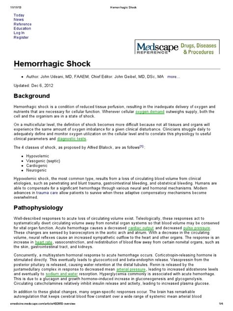 Hemorrhagic Shock.pdf | Shock (Circulatory) | Bleeding