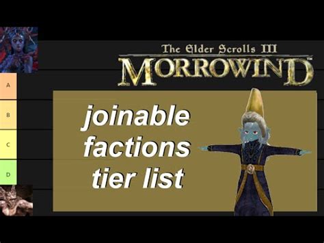 morrowind joinable factions tier list! - YouTube