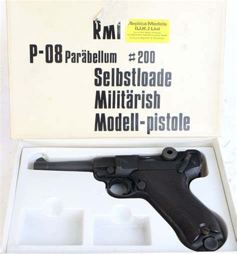 Boxed RMI PO8 Luger Replica - Modern Deactivated Guns - Deactivated Guns