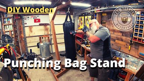 DIY Wooden Punching Bag Stand - YouTube