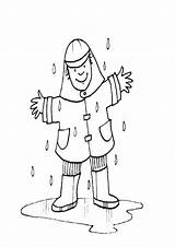 Coloring Pages  Fun In The Rain sketch template