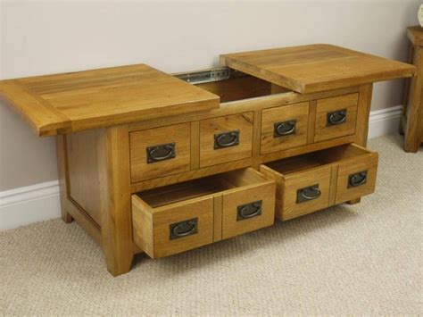 15 The Best Rustic Oak Coffee Table with Drawers