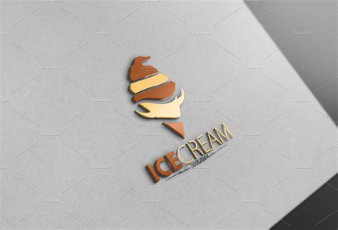 Ice Cream Logo | Creative Illustrator Templates ~ Creative Market