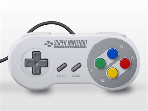 Super Nintendo Entertainment System Controller Vector Sketch freebie ...