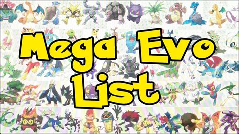 Pokemon X and Y | Mega Evolution List?! - YouTube