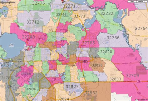 Apopka Zip Code Map | Tourist Map Of English