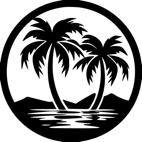 Beach - Black and White Isolated Icon - Vector illustration 27211149 Vector Art at Vecteezy