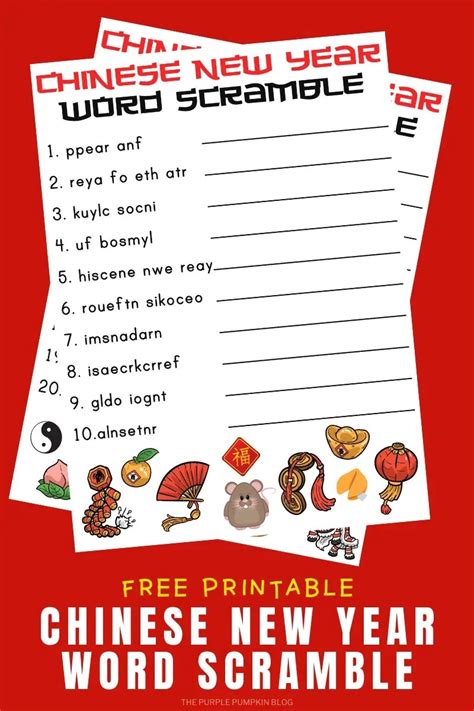 Free Printable Chinese New Year Activities Pack | Word Puzzles & More!