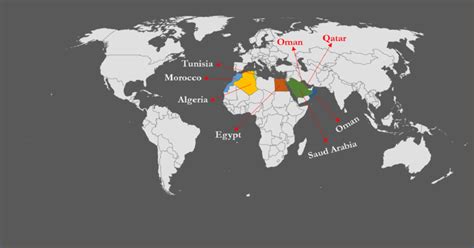 A map of the MENA region showing the understudied countries. | Download ...