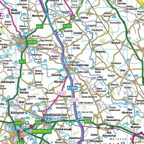 North Yorkshire County Map : XYZ Maps