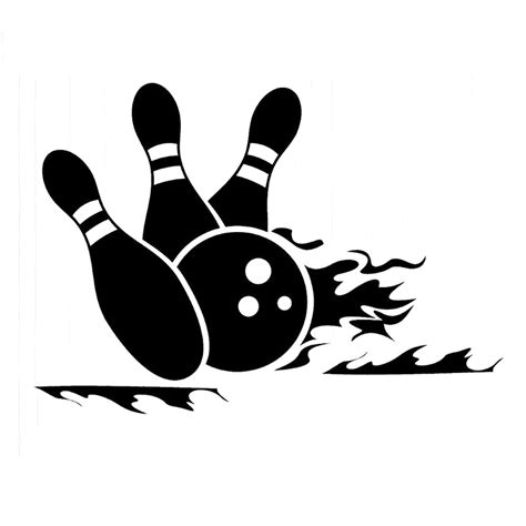 15.6CM*10.9CM Interesting Bowling Sport Decal Vinyl Car Stickers Black/Silver S9 0365-in Car ...