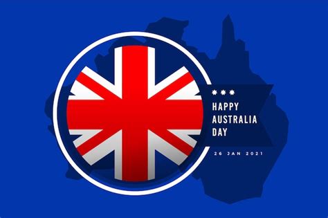 Free Vector | Flat australia day with flag