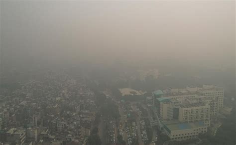 Delhi Air Pollution Smog: Pics: Drone View Shows Delhi Choking Under Blanket Of Toxic Smog