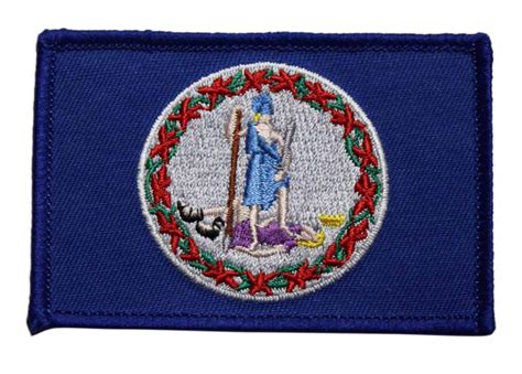 State Of Virginia Flag Embroidered Iron On Patch VA Travel | Etsy