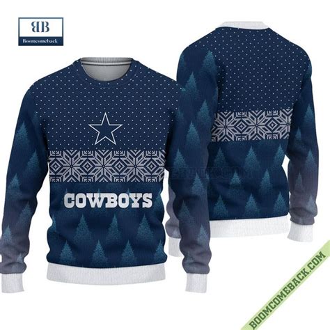 Dallas Cowboys Christmas Tree Ugly Sweater - Boomcomeback