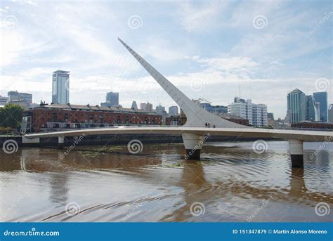 Bridge of the Woman in Puerto Madero Argentina. Editorial Stock Image ...