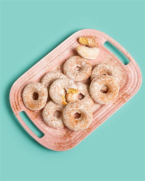 Baked Powdered Sugar Doughnuts | Powdered sugar doughnuts, Sugared doughnuts, Dessert recipies