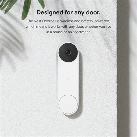 Google Nest Doorbell Battery - Wireless Smart Wi-Fi Doorbell Security ...