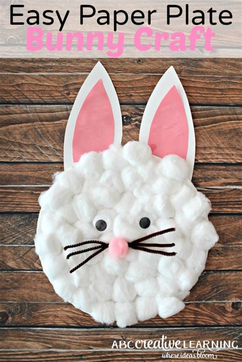 Easy Paper Plate Bunny Craft for Kids