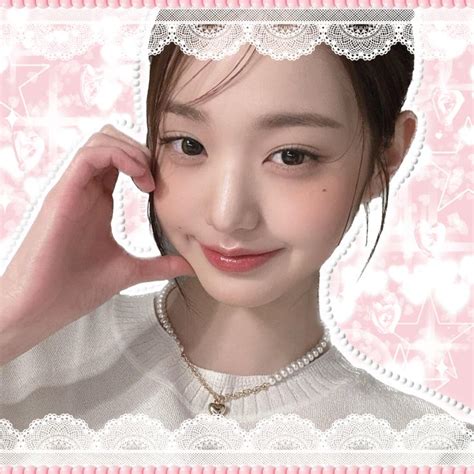 jang wonyoung ive izone starship kpop mlove happy mail sticker pink white follow me/the link for ...