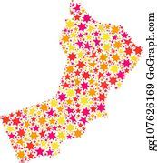 13 Star Collage Map Of Oman Clip Art | Royalty Free - GoGraph