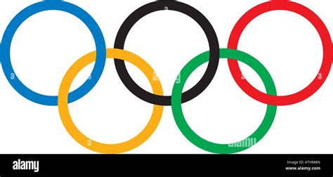 sign of the Olympic rings. Vector illustration. Sport Stock Vector ...