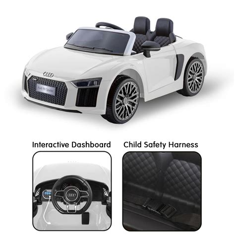 R8 Spyder Audi Licensed Kids Electric Ride On Car Remote Control White – Kids Cars AU