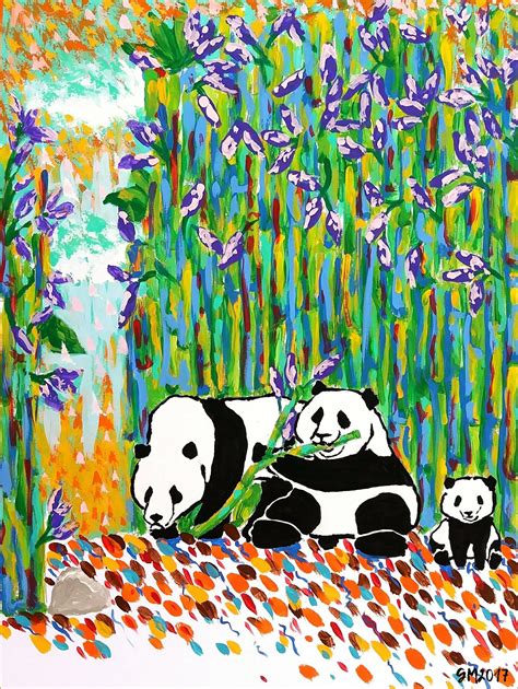 Panda Fine Art Print of Original Painting "Panda Paradise" / Nursery ...