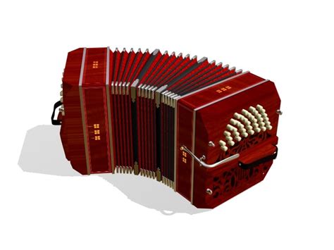 bandoneon tango 3d max