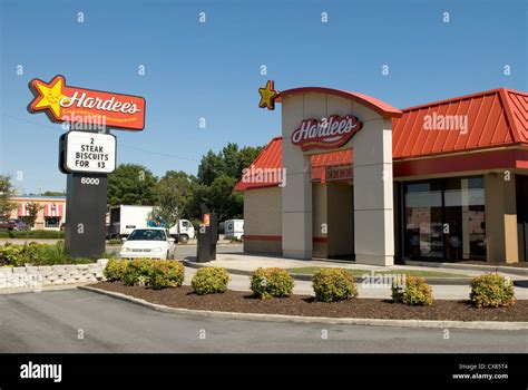 Hardees Fast Food Restaurant USA Stock Photo - Alamy