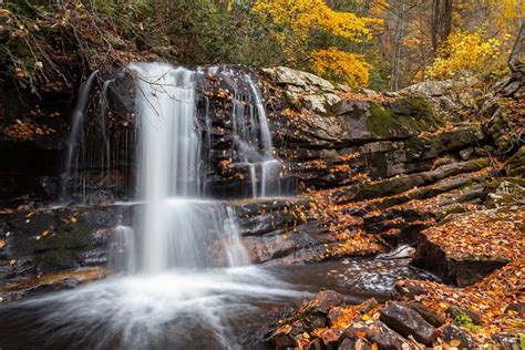 Straight Branch Falls along the Virginia Creeper Trail in Washington ...