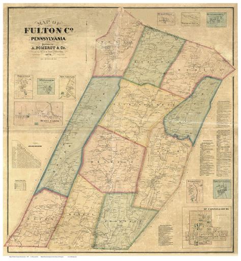 Fulton County Pennsylvania 1873 - Old Map Reprint - OLD MAPS