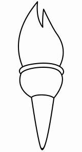 Olympic Torch Coloring Colouring Olympics Pages Torches Drawing Games  sketch template