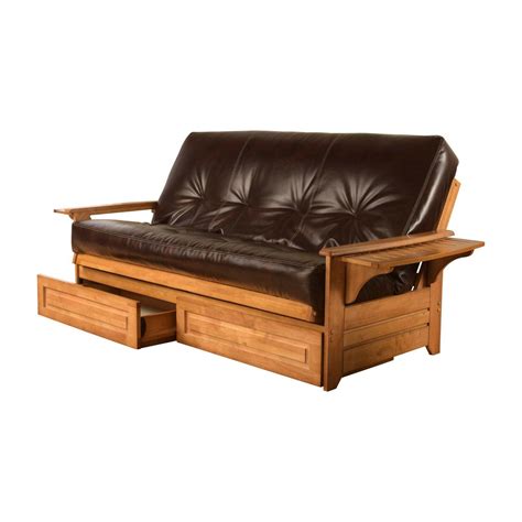 Queen Size Cordova Lakeshore Futon - Drawers, Frame,