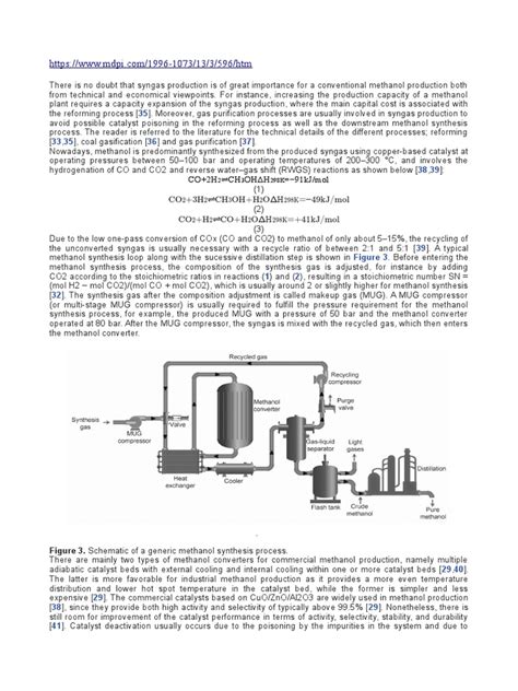 Methanol Synthesis Process... !!! X | PDF | Methanol | Industrial Gases