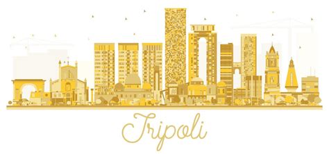 Tripoli Libya City skyline golden silhouette. 16411751 Vector Art at ...