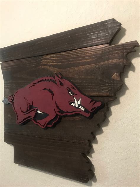 Arkansas Razorbacks Wood Art Wall Decor | Etsy